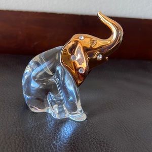 Vtg Lenox Elephant From the Pave Jewel Collection in Lead Crystal w/Rhinestones